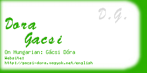 dora gacsi business card