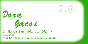 dora gacsi business card